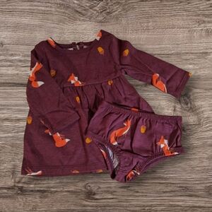 Fox Knit Dress w. matching Bloomers